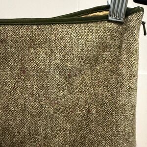 Vtg Laundry by Shelli Segal Olive Wool Blend Pencil Skirt Women's 8 Gold Glitter